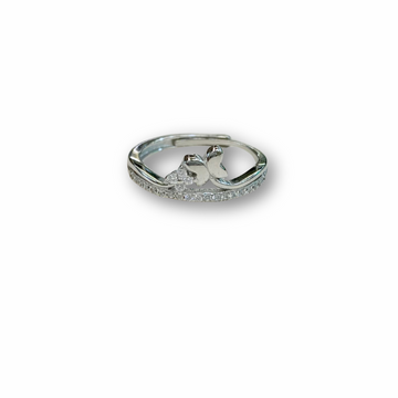 92.50 Silver Rose Gold Ring Adjustable