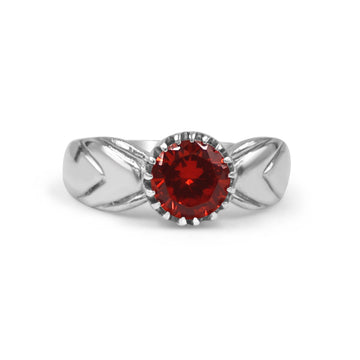 92.50 Red Diamond Ring for Men