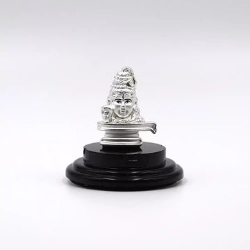 999 Pure Silver Lord Shiva Statue: Divine Symbol of Statue for Pooja, Gift, and Car Dashboard