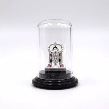 999 Pure Silver Lord Tirupati Balaji Statue for Pooja, Gift, and Car Dashboard
