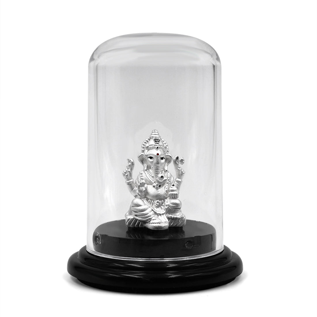 999 Pure Silver Lord Ganesha Statue: Statue for Pooja, Gift, and Car Dashboard