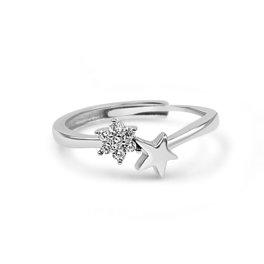 92.50 Silver Stars Ring Adjustable