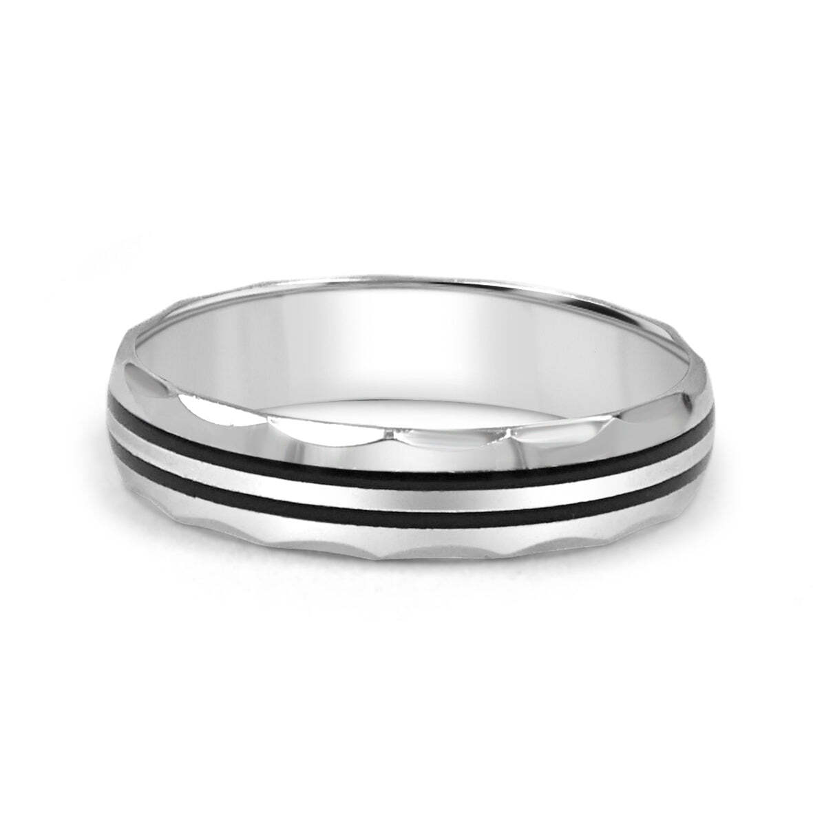 92.50  Black Band Ring for Men-Default Title