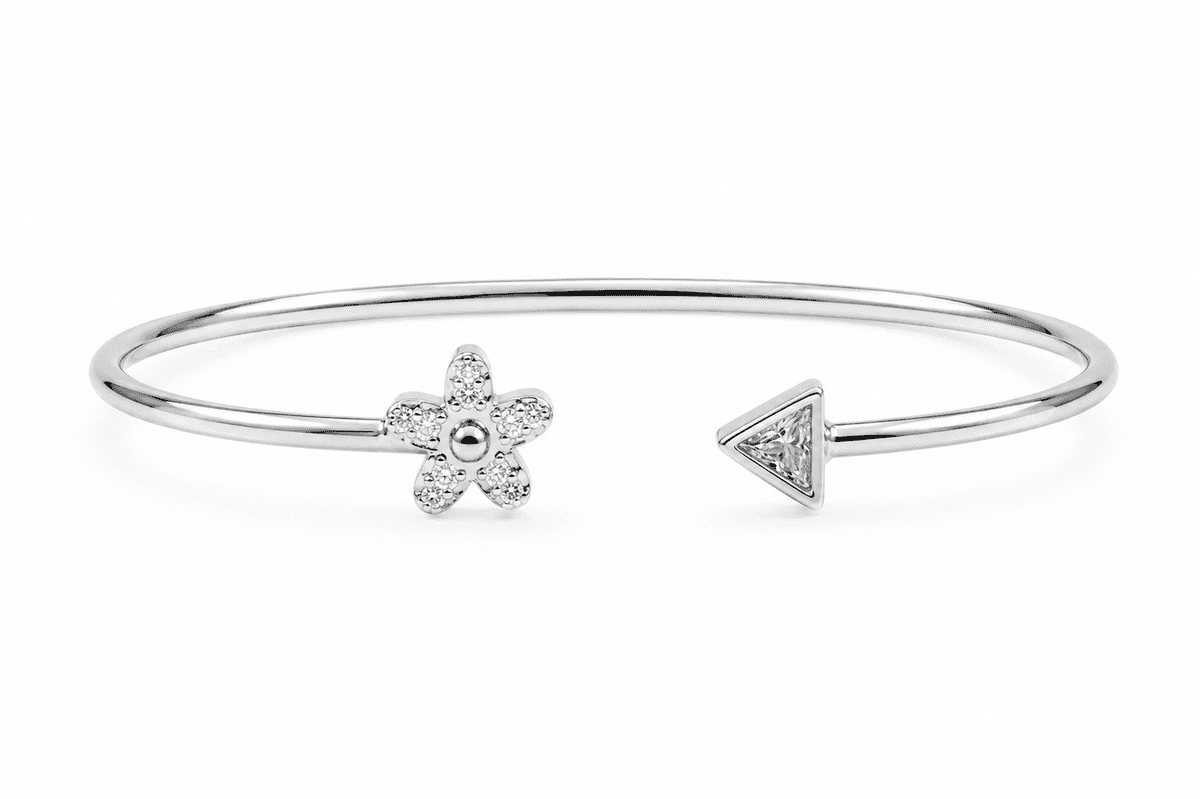 92.50 Silver  Bracelet For women Adjustable - Silver-Silver